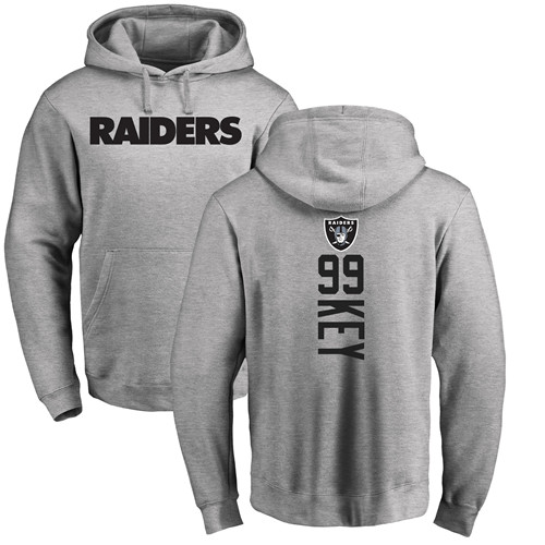 Men Oakland Raiders Ash Arden Key Backer NFL Football #99 Pullover Hoodie Sweatshirts